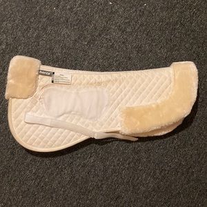 Horze Gel White Fleece Horse Half Pad
